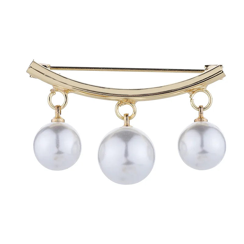 Freshwater Shell Corsage European and American Micro-pearl Anti-glare Dual-purpose Brooch Women's Clothing Accessories