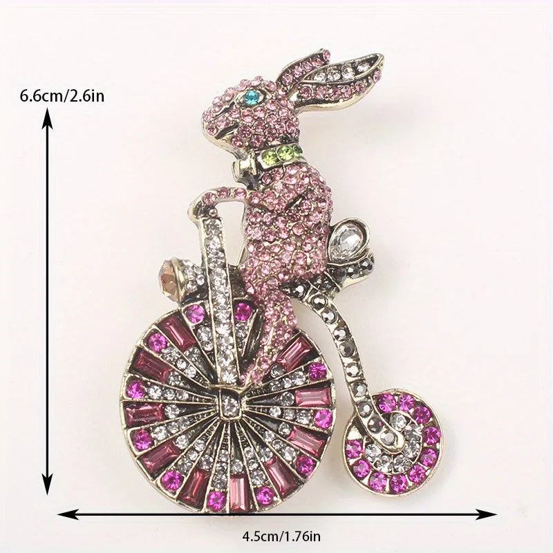 Retro Alloy Rabbit Brooch Pins Female Ins Trendy Party Coller Cute Sweater Brooches Accessories