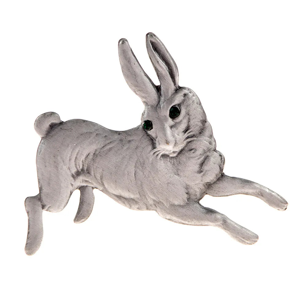 Retro Alloy Rabbit Brooch Pins Female Ins Trendy Party Coller Cute Sweater Brooches Accessories