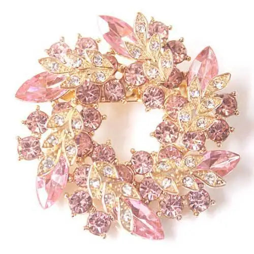women's round brooch simple wreath buckle pin corsage accessories