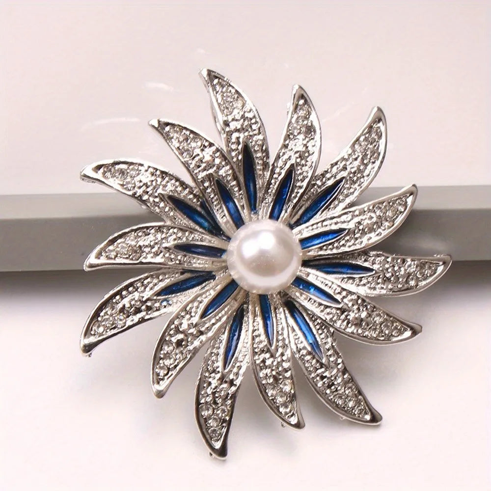 Freshwater Shell Corsage European and American Micro-pearl Anti-glare Dual-purpose Brooch Women's Clothing Accessories
