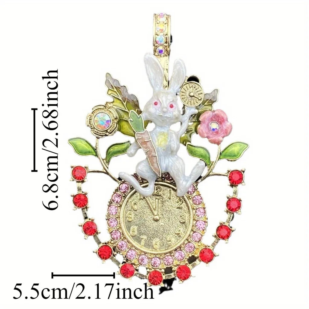 Retro Alloy Rabbit Brooch Pins Female Ins Trendy Party Coller Cute Sweater Brooches Accessories