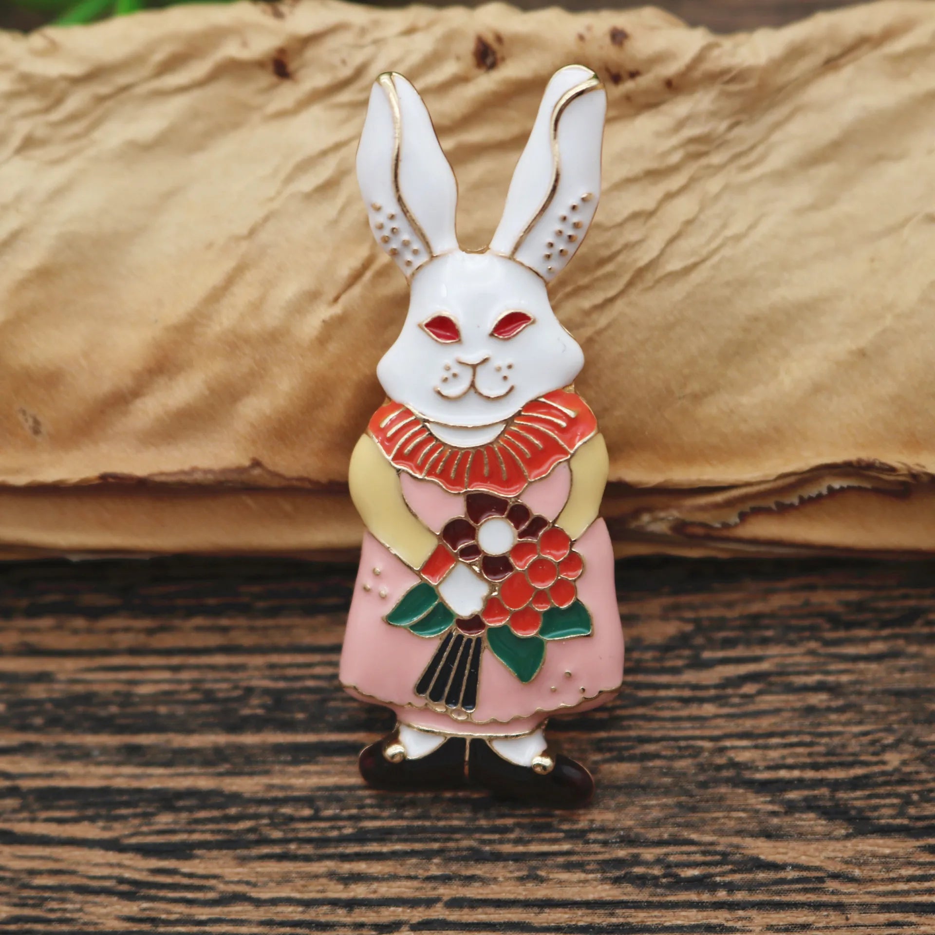 Retro Alloy Rabbit Brooch Pins Female Ins Trendy Party Coller Cute Sweater Brooches Accessories