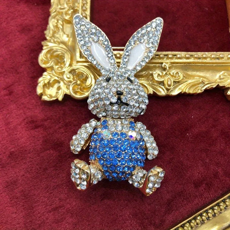 Retro Alloy Rabbit Brooch Pins Female Ins Trendy Party Coller Cute Sweater Brooches Accessories