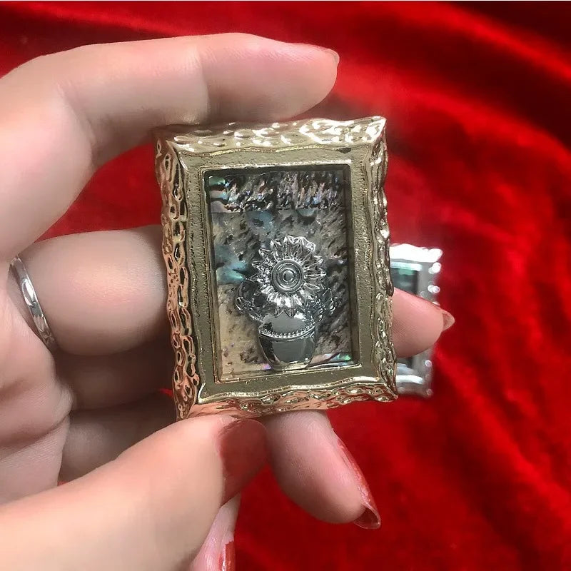 Vintage Enamel Drop Oil Sunflower Geometric Brooch Imitation Pearl Starry Sky Cat Tassel Badge Men/Women's Clothing Accessories