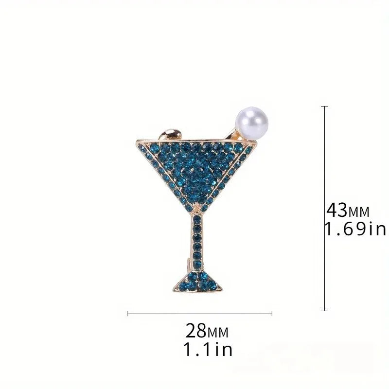 New Hot Selling Fashion Alloy Dripping Oil Wine Bottle Brooch Lady's Corsage
