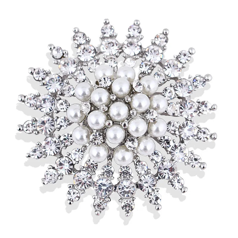 Freshwater Shell Corsage European and American Micro-pearl Anti-glare Dual-purpose Brooch Women's Clothing Accessories