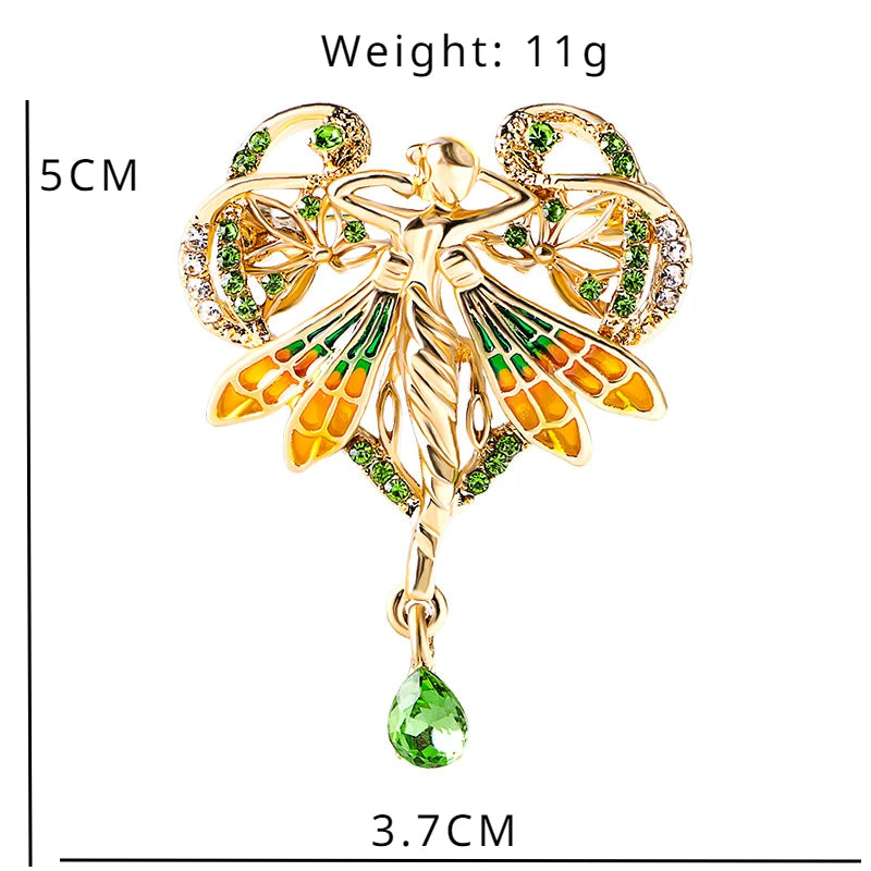 Classic Retro Baroque Style Love Elf Angel Brooch Men's And Women's High End Coat Pin Buckle Emblem Exquisite Accessories Gift
