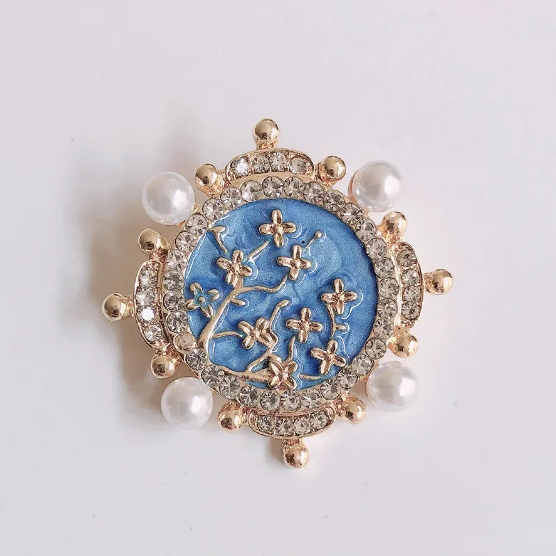 Vintage Enamel Drop Oil Sunflower Geometric Brooch Imitation Pearl Starry Sky Cat Tassel Badge Men/Women's Clothing Accessories
