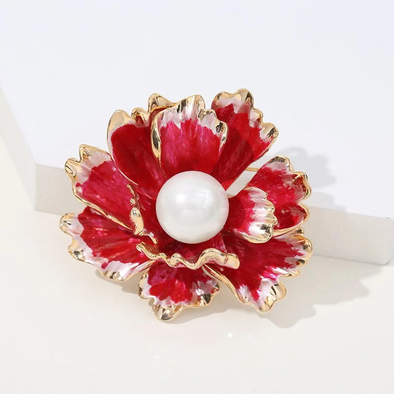 Freshwater Shell Corsage European and American Micro-pearl Anti-glare Dual-purpose Brooch Women's Clothing Accessories