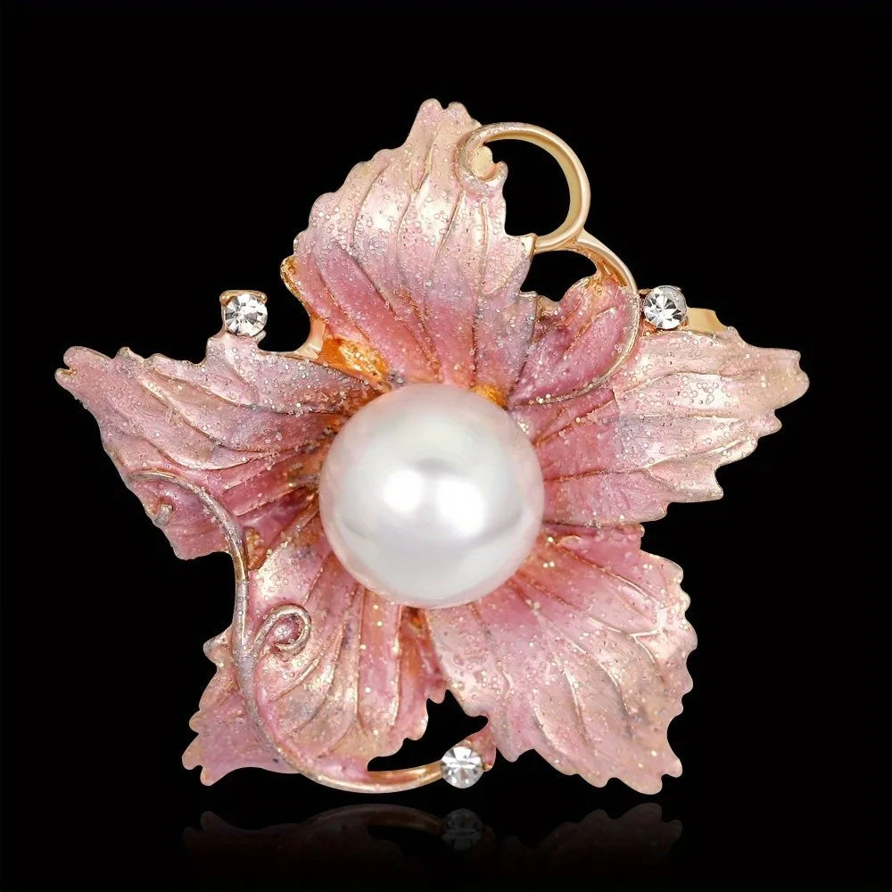 Freshwater Shell Corsage European and American Micro-pearl Anti-glare Dual-purpose Brooch Women's Clothing Accessories