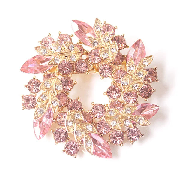 women's round brooch simple wreath buckle pin corsage accessories