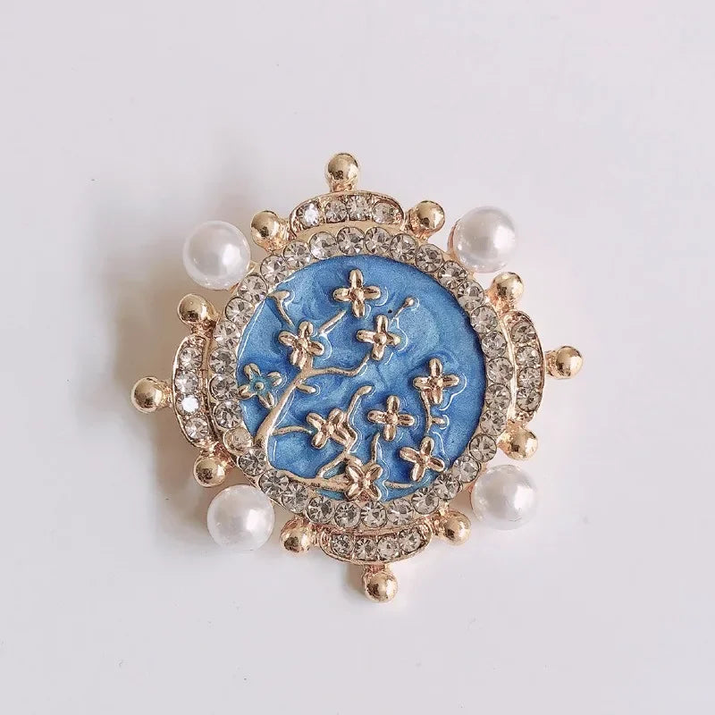 Vintage Enamel Drop Oil Sunflower Geometric Brooch Imitation Pearl Starry Sky Cat Tassel Badge Men/Women's Clothing Accessories