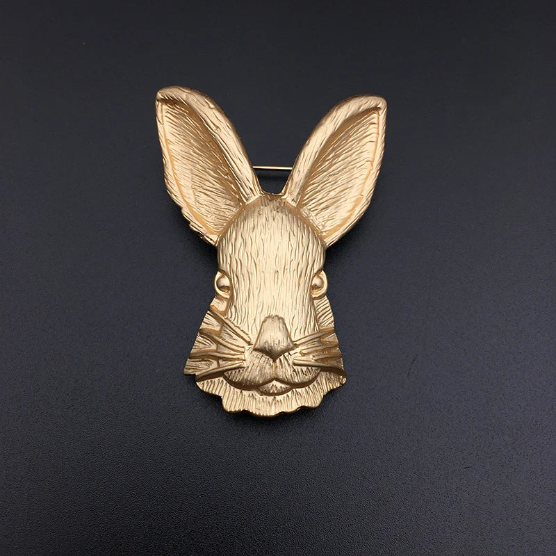 Retro Alloy Rabbit Brooch Pins Female Ins Trendy Party Coller Cute Sweater Brooches Accessories