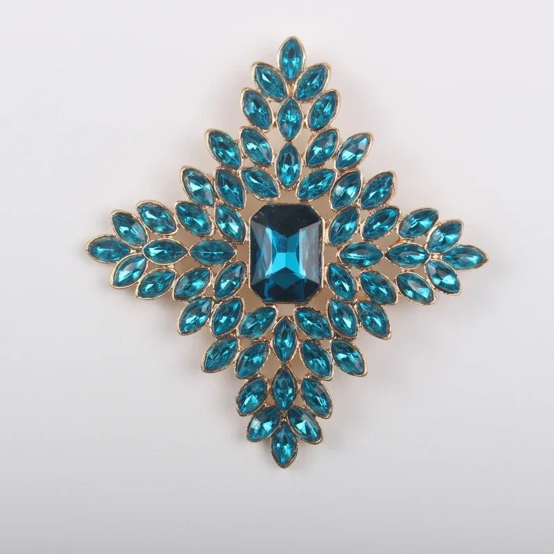 Medieval Minimalist Atmospheric Rhinestone Brooch Full Of Diamonds Elegant Retro Luxury Badge Men/Women's Clothing Accessories