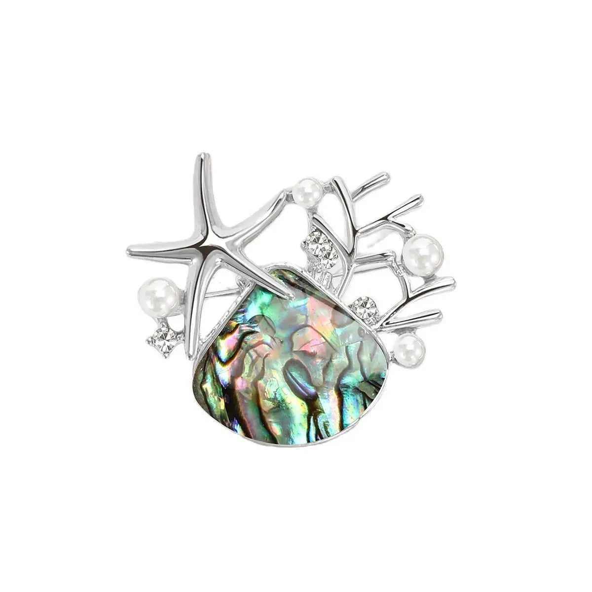 Creative New Precision Abalone, Shell, Scallop, Starfish brooch, Luxury Temperament, Men's and Women's Breastflowers