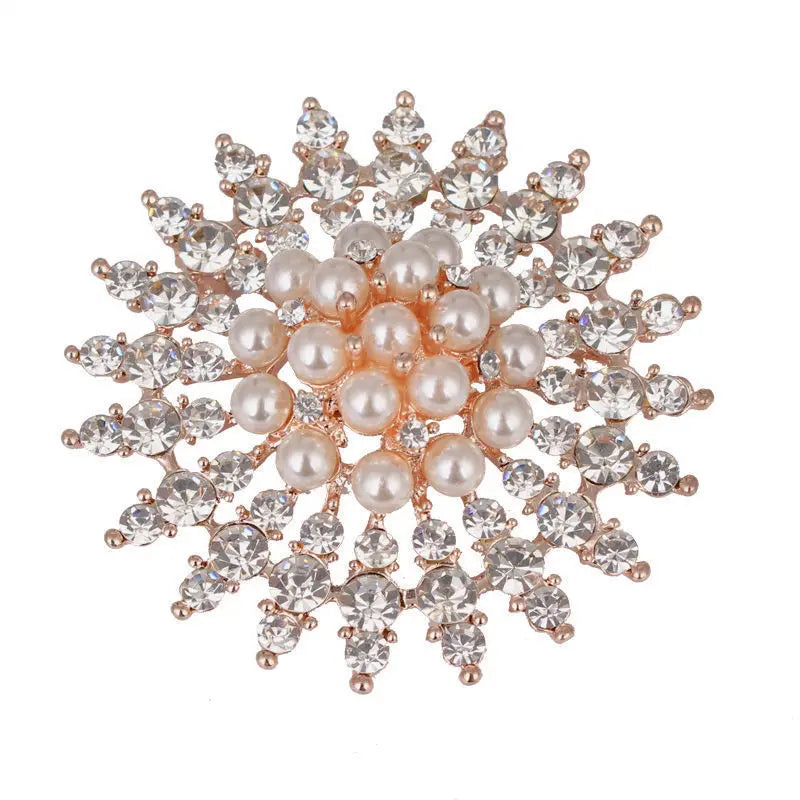 Freshwater Shell Corsage European and American Micro-pearl Anti-glare Dual-purpose Brooch Women's Clothing Accessories