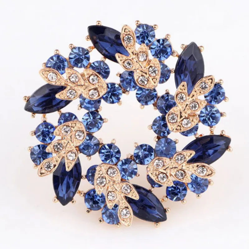 women's round brooch simple wreath buckle pin corsage accessories