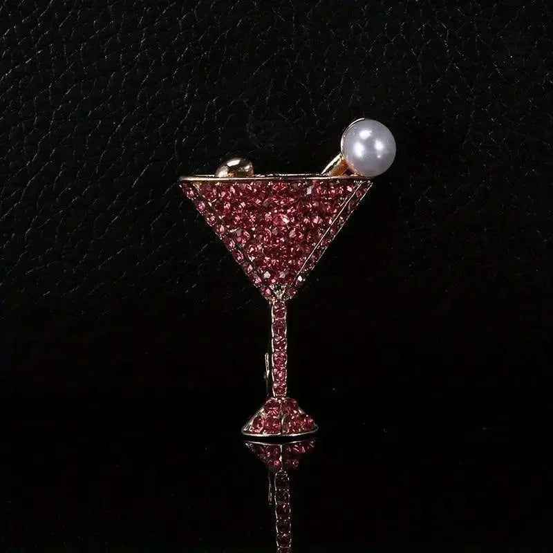 New Hot Selling Fashion Alloy Dripping Oil Wine Bottle Brooch Lady's Corsage